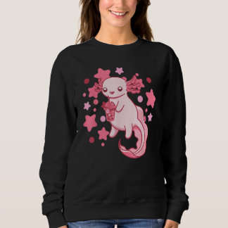 Sudadera Axolotl Milk Tea Axolotl Drinking Boba Tea Pet Axo
