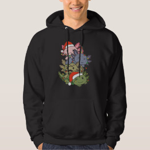 Sudadera Axolotl Navidades de árboles de Navidad Animales A