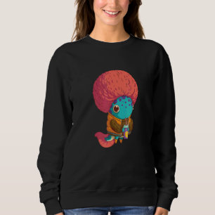 Sudadera Axolotl Niño Con Un Hielo Afro Rosado Bebiendo Sod