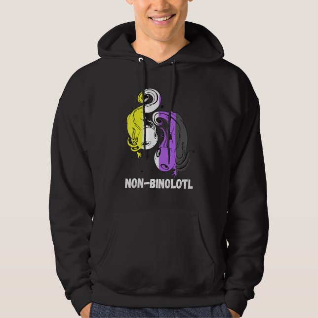 Sudadera Axolotl No Binario Orgullo Género Queer Lgbt (Anverso)