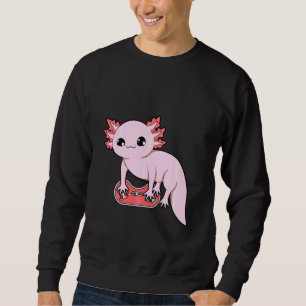 Sudadera Axolotl Pescado Jugando Videojuegos Divertidos Axo
