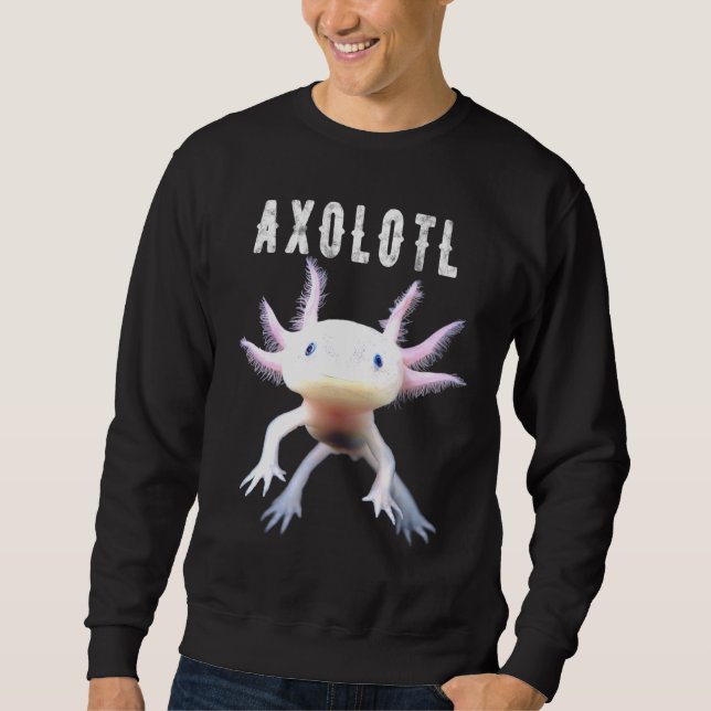 Sudadera Axolotl Pescado Mexicano Cute Amphibian Smilin (Anverso)
