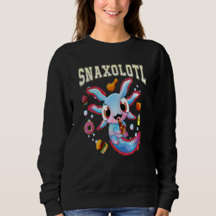 Sudadera Axolotl Snaxolotl Comida Enfoque Mascota Mujeres N