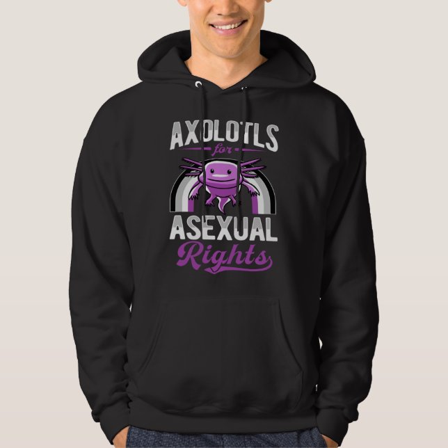 Sudadera Axolotls For Asexual Rights Asexual Pride Rainbow  (Anverso)