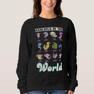 Sudadera Axolotls Of The World, Mexican Salamander, Cute Am