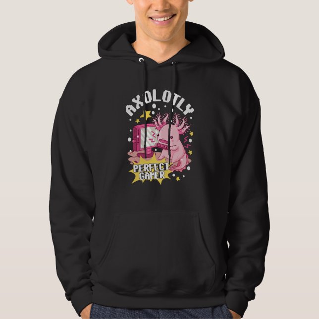 Sudadera Axolotly Perfect Gamer Axolotl Playing Video Game  (Anverso)