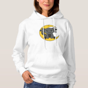 Sudadera Axoltolt negro en la luna buena noche