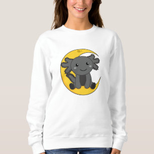 Sudadera Axoltolt negro en la luna buena noche