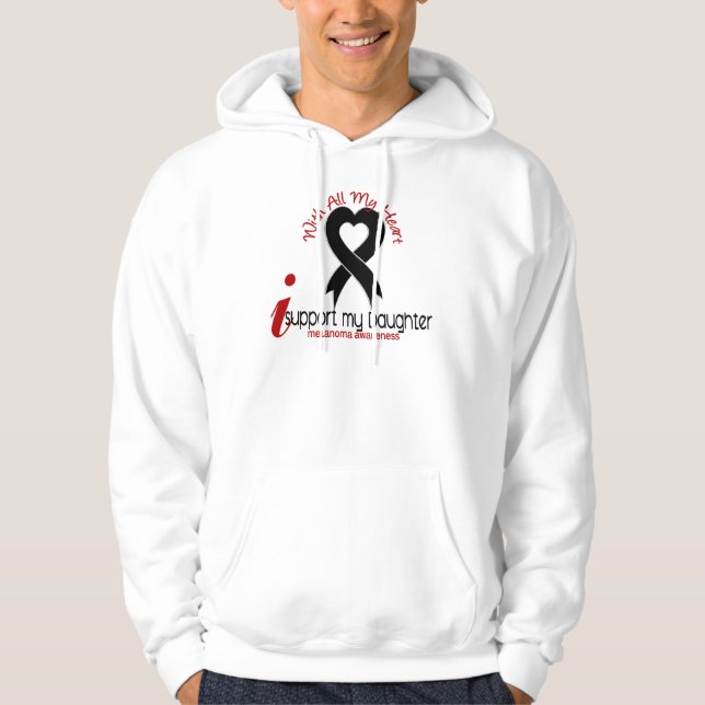 Sudadera Ayuda del melanoma I mi hija (Anverso)