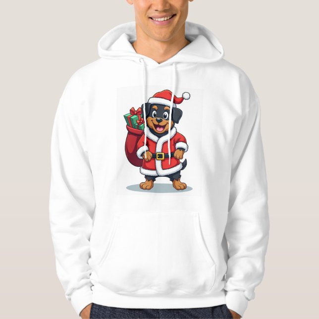 Sudadera Ayudante del Santa Rottweiler (Anverso)