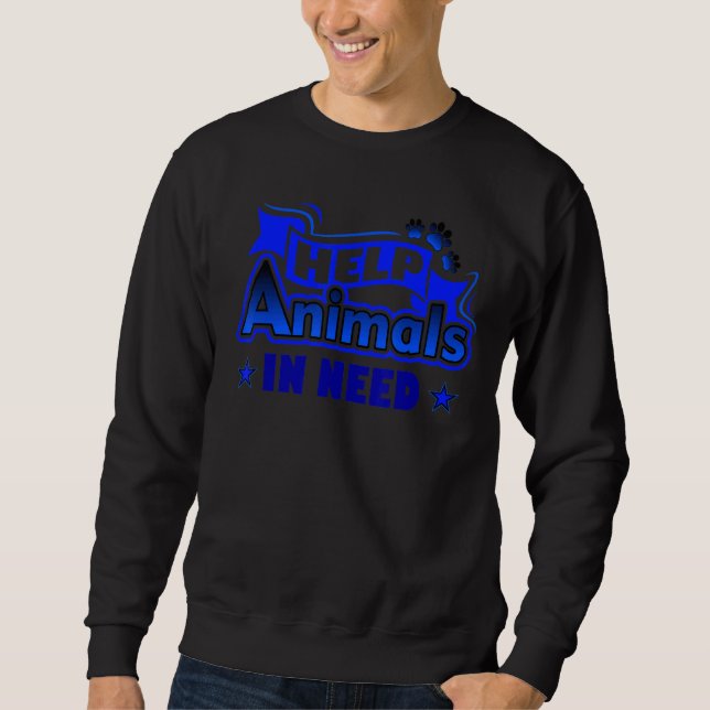Sudadera Ayudar A Los Animales Que Necesitan Perros De Gato (Anverso)