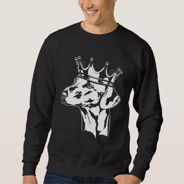 Sudadera Azawakh with crown dog greyhound mom  1 (Anverso)