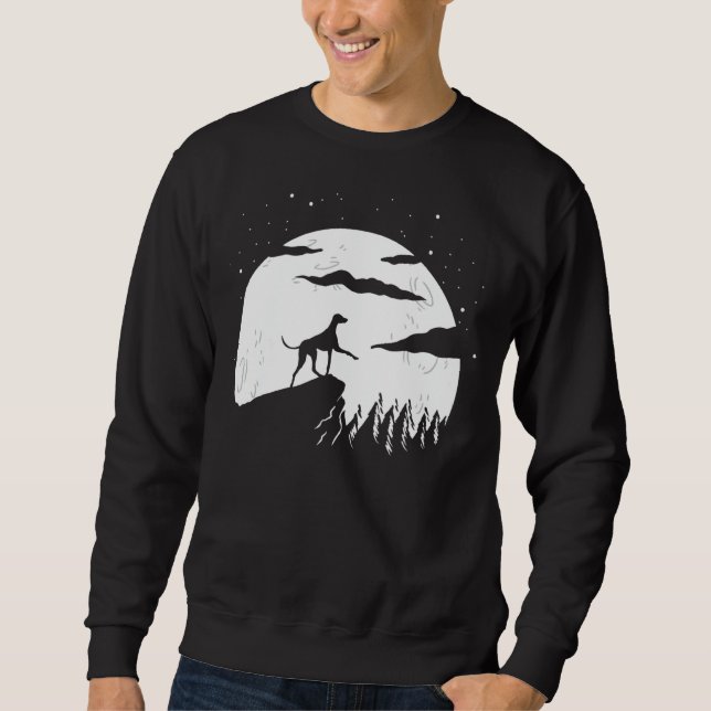Sudadera Azawakh y Moon Halloween (Anverso)