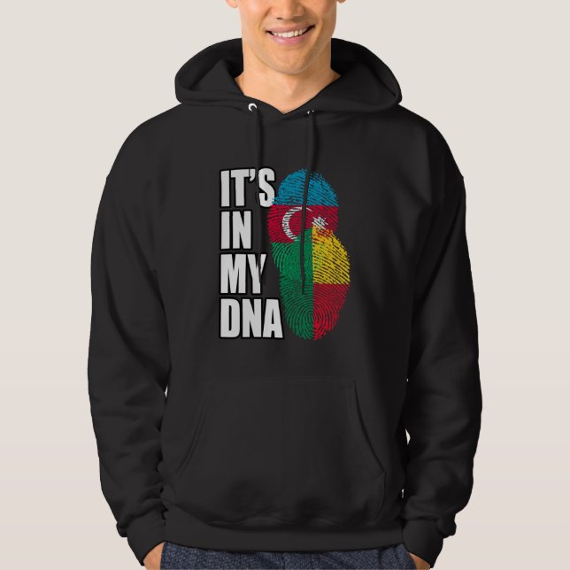 Sudadera Azerbaijani And Beninese Mix DNA Flag Heritage (Anverso)