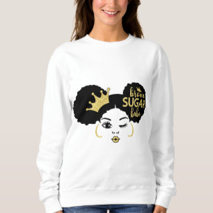 Sudadera Azúcar marrón en negro y oro