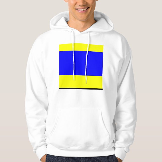 Sudadera Azul amarillo delta (Anverso)