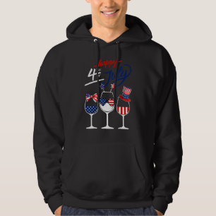 Sudadera Azul blanco rojo Guay Patriótico Vidrio Vino Bande