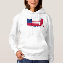 Sudadera Azul blanco rojo patriótico de la bandera