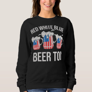 Sudadera Azul Blanco Rojo Y Cerveza Hasta El 4 De Julio