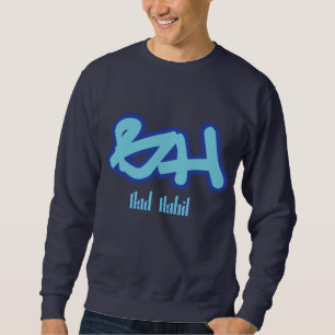 Sudadera Azul del logotipo del mún hábito
