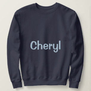 Sudadera azul marino para mujer con nombre persona