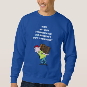 Sudadera Azul para Hombres con la Frase Hombre Tra