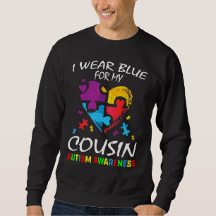 Sudadera Azul Para Mi Primo Autismo Conciencia Familia Niño