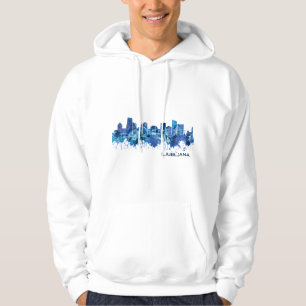 Sudadera Azul Skyline de Ljubljana Eslovenia