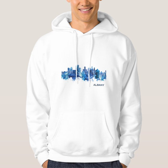 Sudadera Azul Skyline de Nueva York (Anverso)