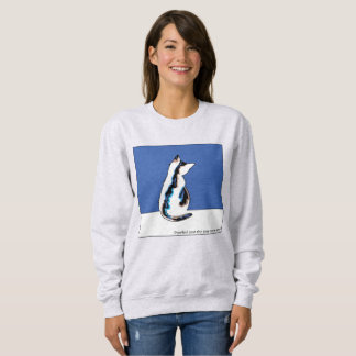Sudadera Azul sudoroso de gato