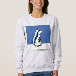 Sudadera Azul sudoroso de gato