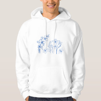 Sudadera Azure Floral Line Art Print