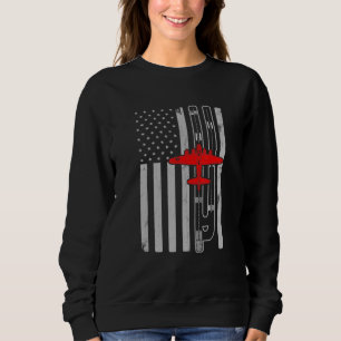 Sudadera B-17 Avión de la Fortaleza Voladora Bandera Americ