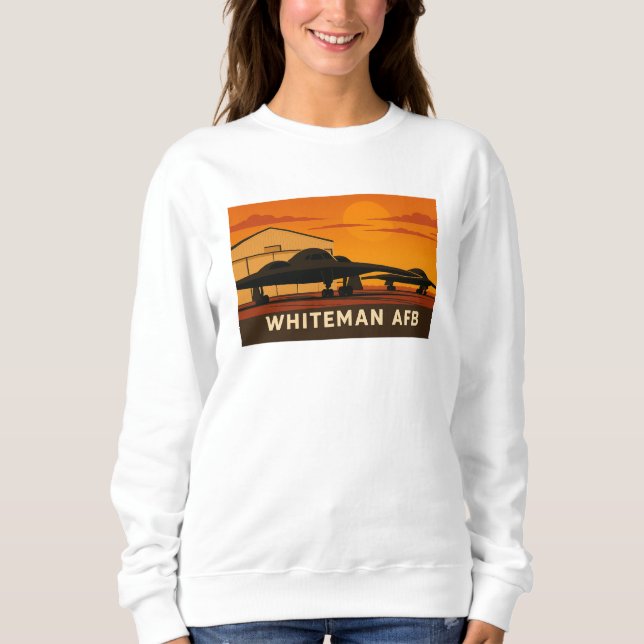 Sudadera B-2 Jet Sunset Art - Estilo Poster Whiteman AFB (Anverso)