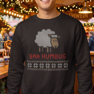 Sudadera Baa Humbug - Oveja Gruñona Puns de Navidad