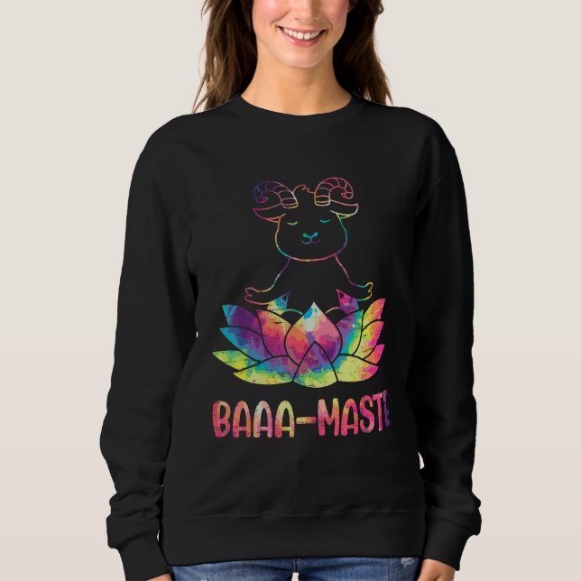 Sudadera Baaa-Maste Livestock Herd Yoga Meditate Farm Anima (Anverso)