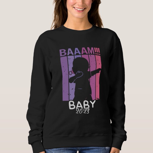Sudadera Baam Girl Baby 2023 Dab Pregnancy Expectant Mother (Anverso)