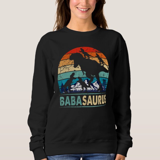 Sudadera Babasaurus T Rex Baba Dinosaur 4 niños Da del padr (Anverso)