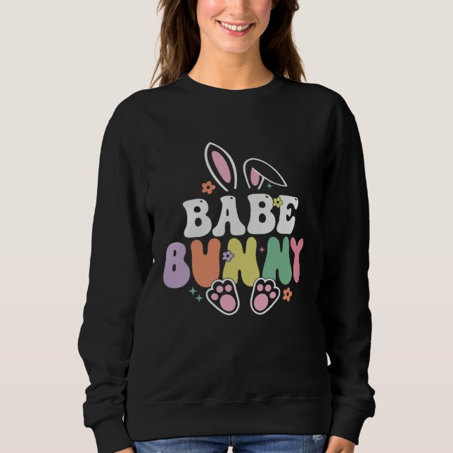 Sudadera Babe Bunny Women Easter Day Rabbit Grandma Family  (Anverso)