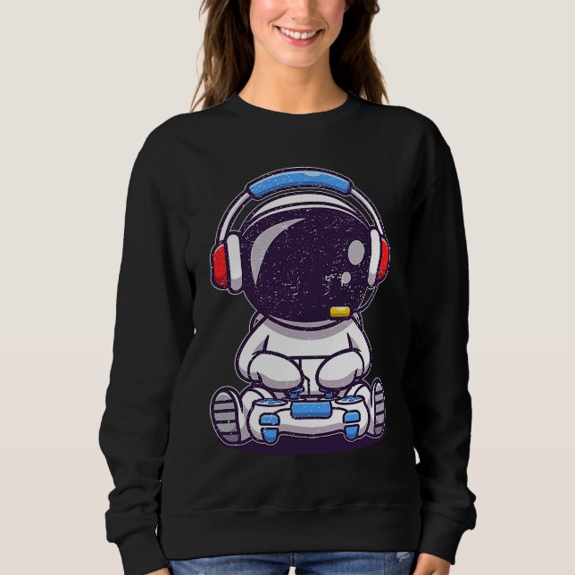 Sudadera Baby Astronaut Playing Video Games (Anverso)