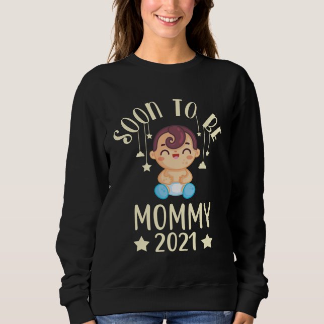 Sudadera Baby birth mum 2021 pregnancy (Anverso)