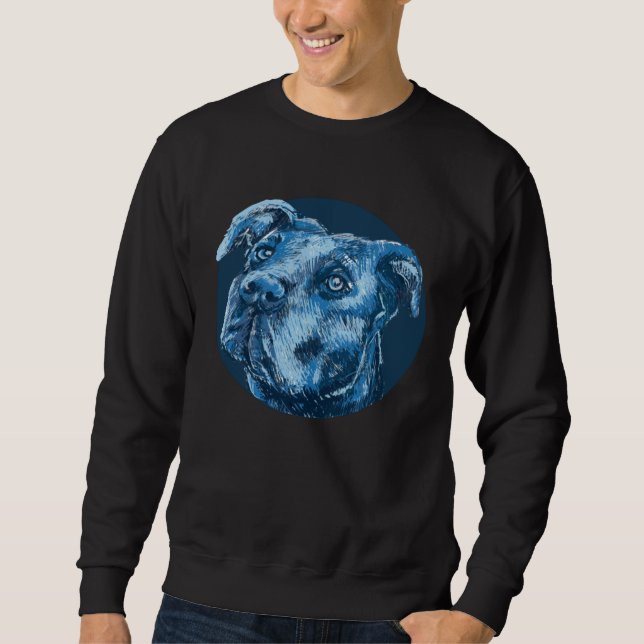 Sudadera Baby Boxer Dog in Blue for Men Women Children (Anverso)