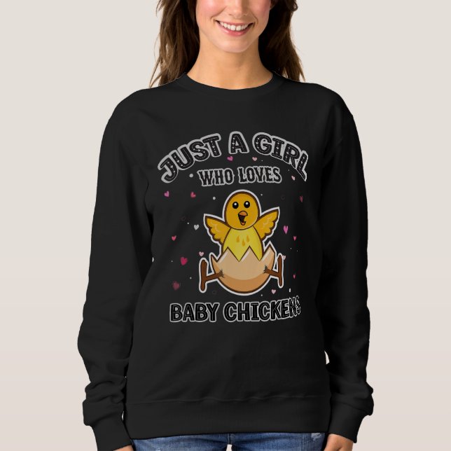 Sudadera Baby Chicken  Girls Just a Girl Who Loves Baby Chi (Anverso)