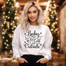 Baby hace frío afuera Mujer blanca Negro