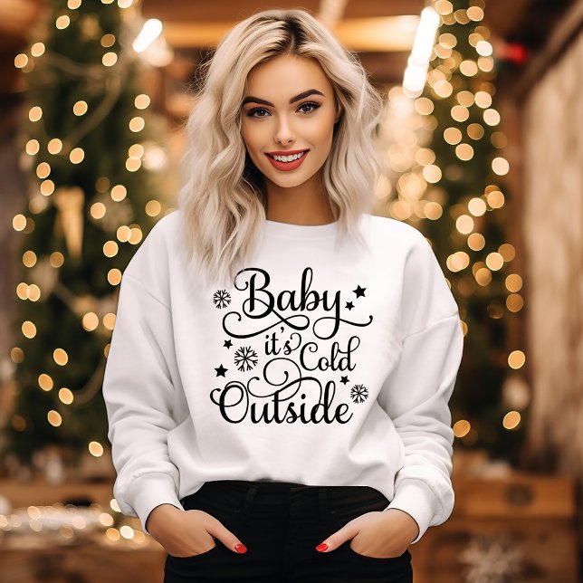 Sudadera Baby Its Cold Outside White Womens Holiday (Subido por el creador)