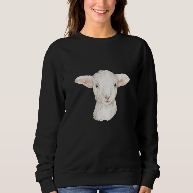 Sudadera Baby Sheep Agriculture Motif Watercolour Lamb (Anverso)
