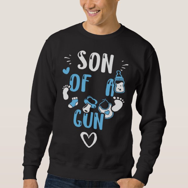 Sudadera Baby Son of a Gun  Baby Boy Sayings (Anverso)