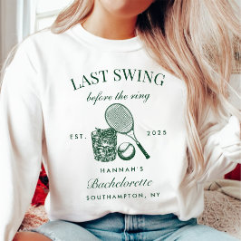 Sudadera Bache Green La Última Swing Antes Del Ring Tennis