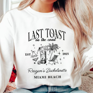 Sudadera Bachelorette Coastal Fiesta de cócteles moderno ne