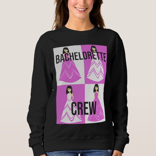 Sudadera Bachelorette Crew bride la noche bechlorette fiest (Anverso)